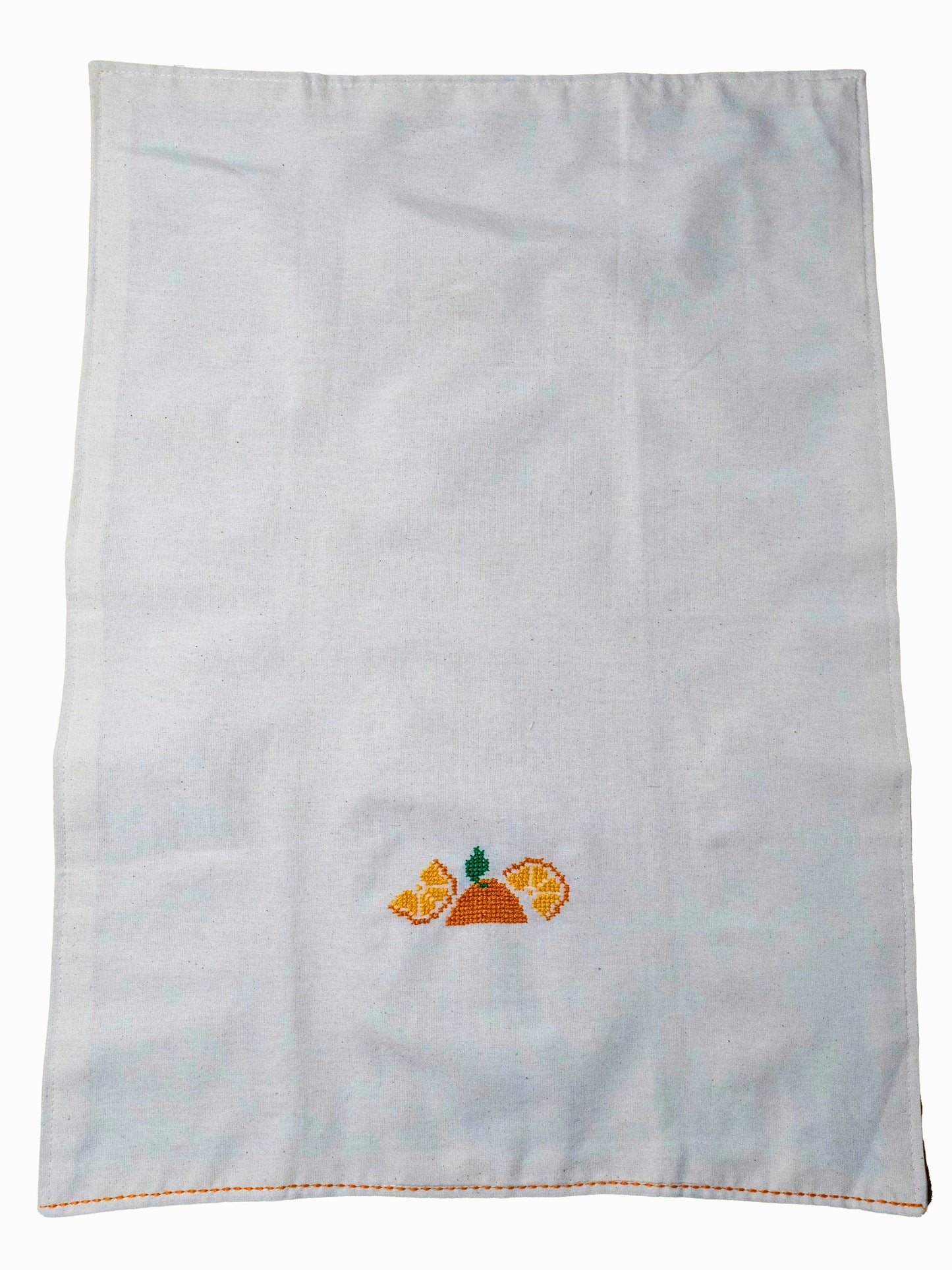 Orange Tatreez Tea Towel