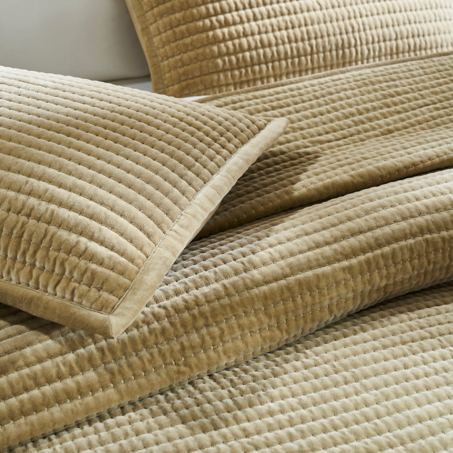 Milton Channel Stitched Velvet Coverlet Sham