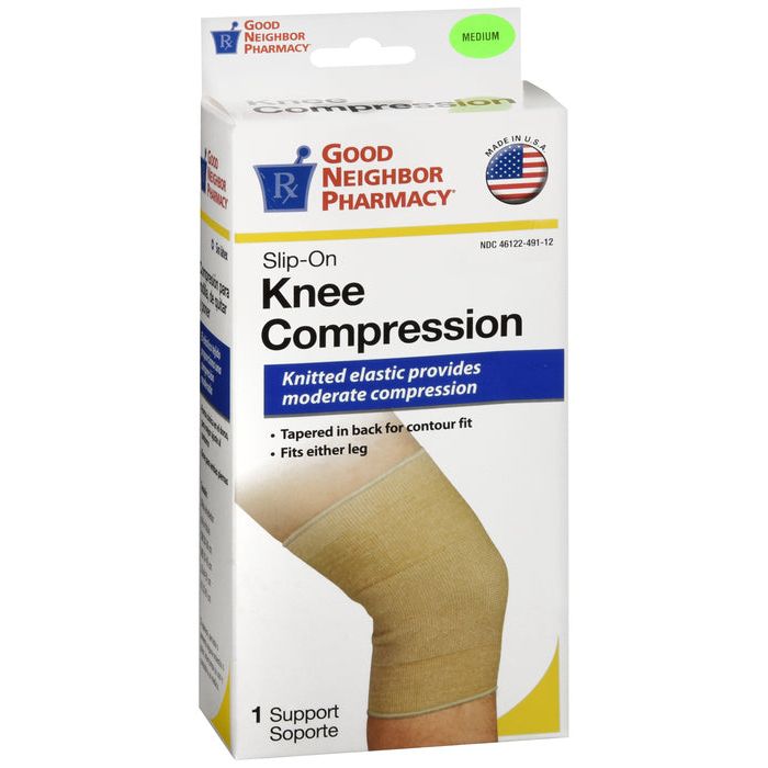 Good Neighbor Pharmacy Slip-on Knee Compression Beige Medium 1ct