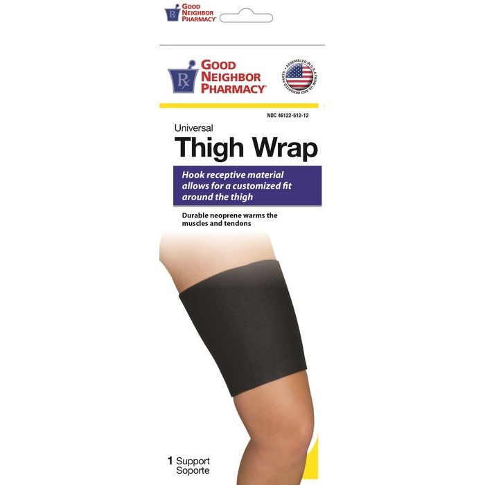Good Neighbor Pharmacy Universal Thigh Wrap Black 1ct
