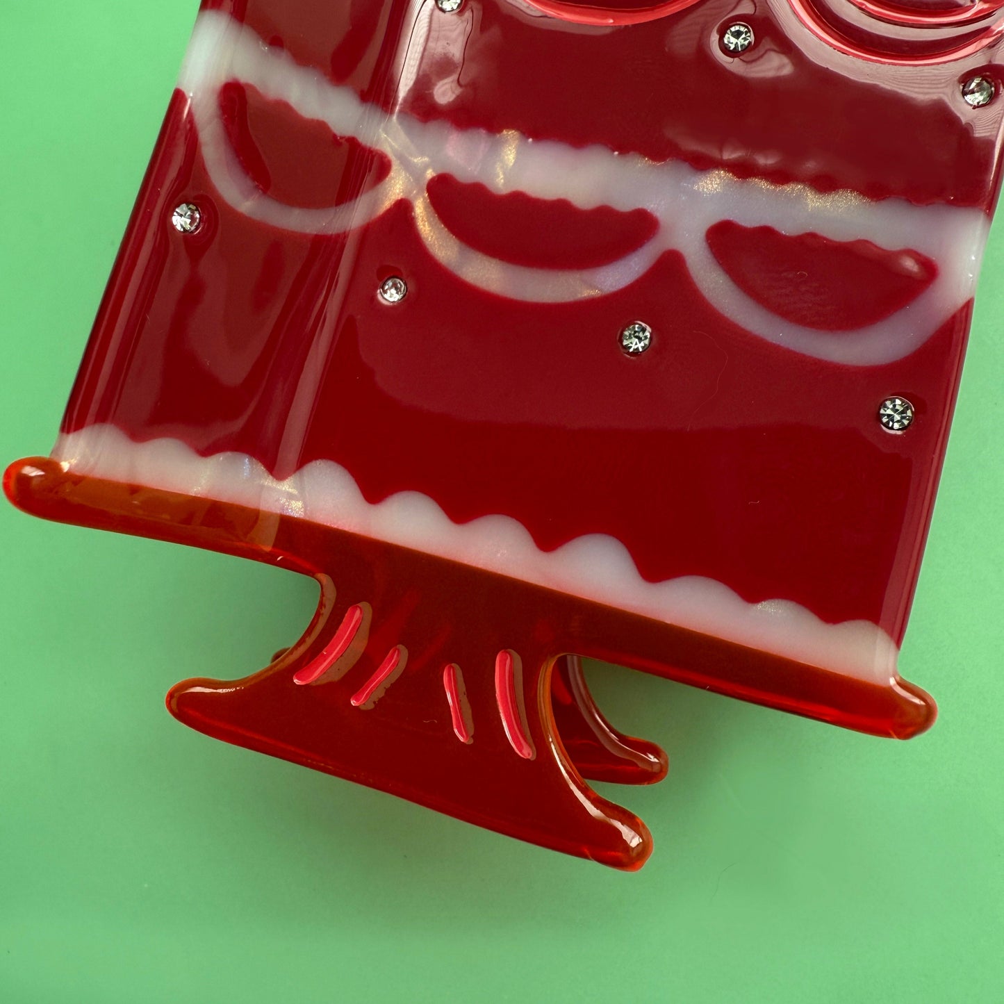 Quinceanera Dark Cherry Cake Hair Claw