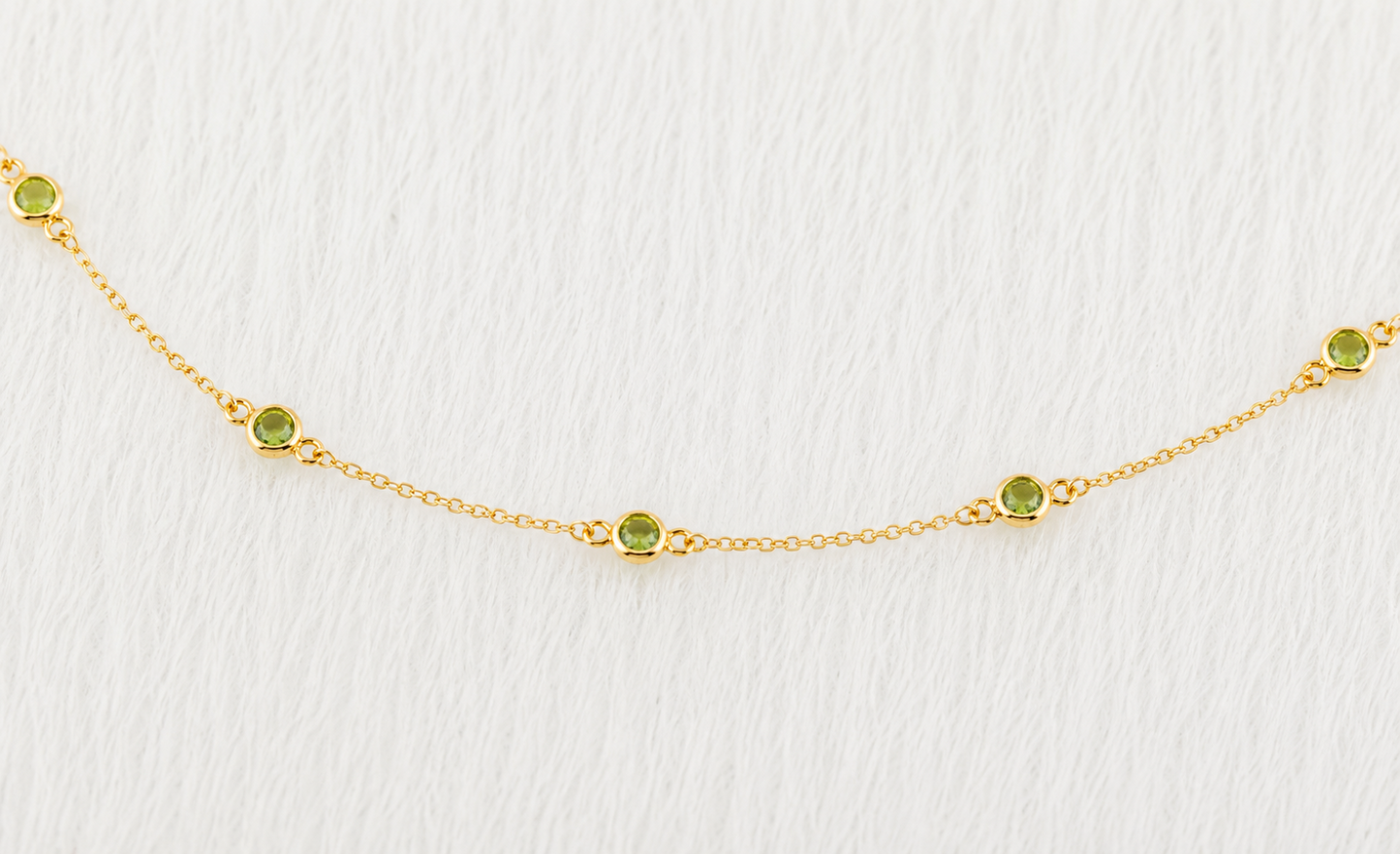 August Birthstone Bracelet — Peridot