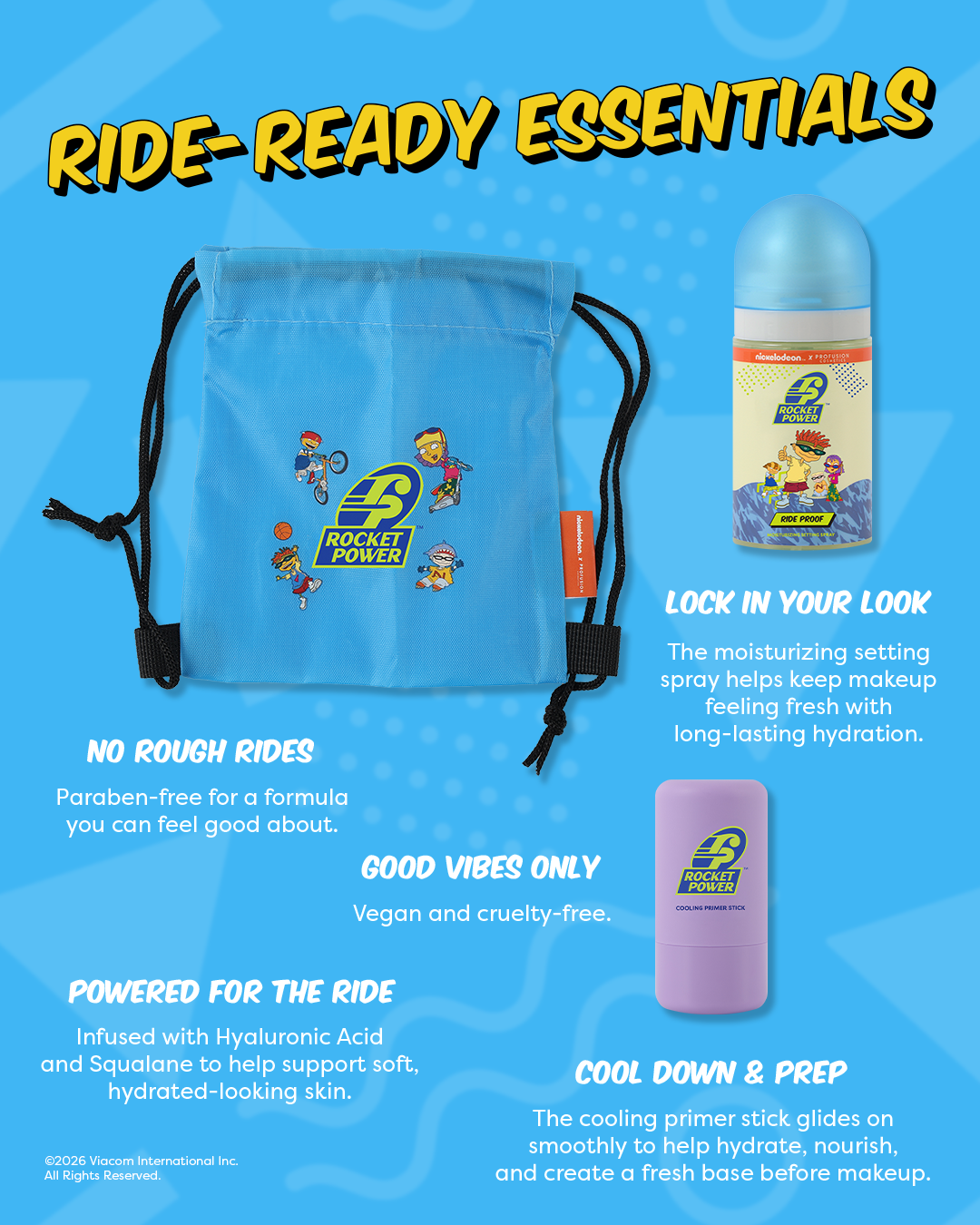 Rocket Power | Game Day Ready - 2 PC Face Set with Cosmetic Bag
