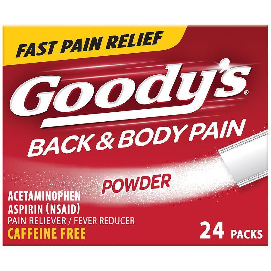 Goody's Caffeine Free Powder Stick Packs Back & Body Pain