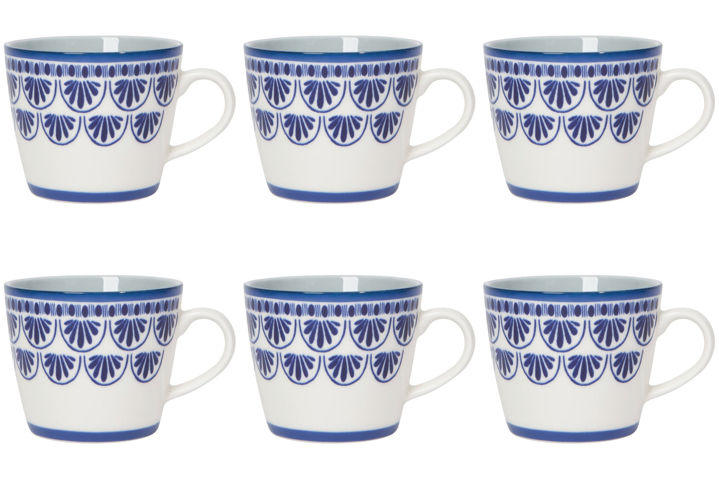 Set of 6 Porcelain Mug 12oz