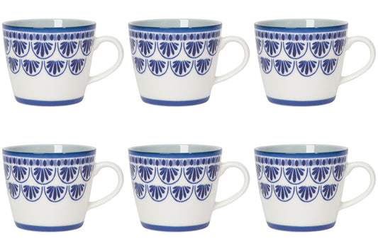 Set of 6 Porcelain Mug 12oz