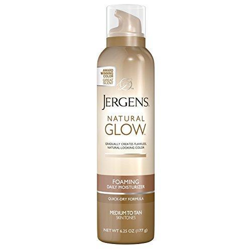 Jergens Natural Glow Daily Moisturizer, Foaming, Medium To Tan Skin Tones