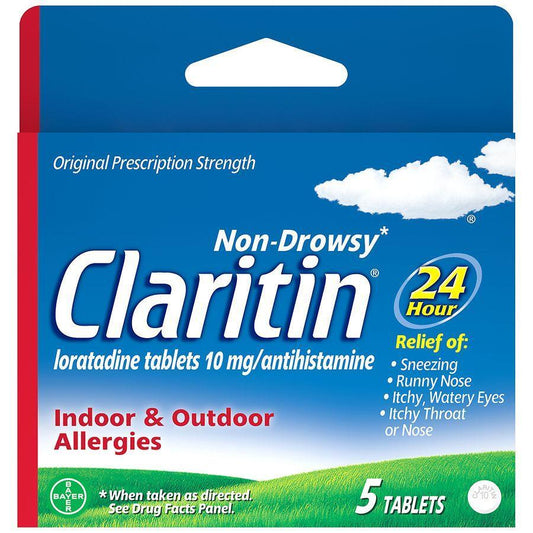 Claritin Non-Drowsy Original Prescription Strength 10 Mg Loratadine Tablets