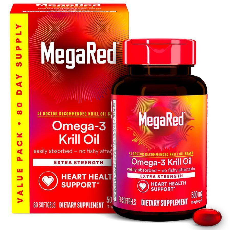 MegaRed Superior Omega-3 Krill Oil Extra Strength 500 Mg