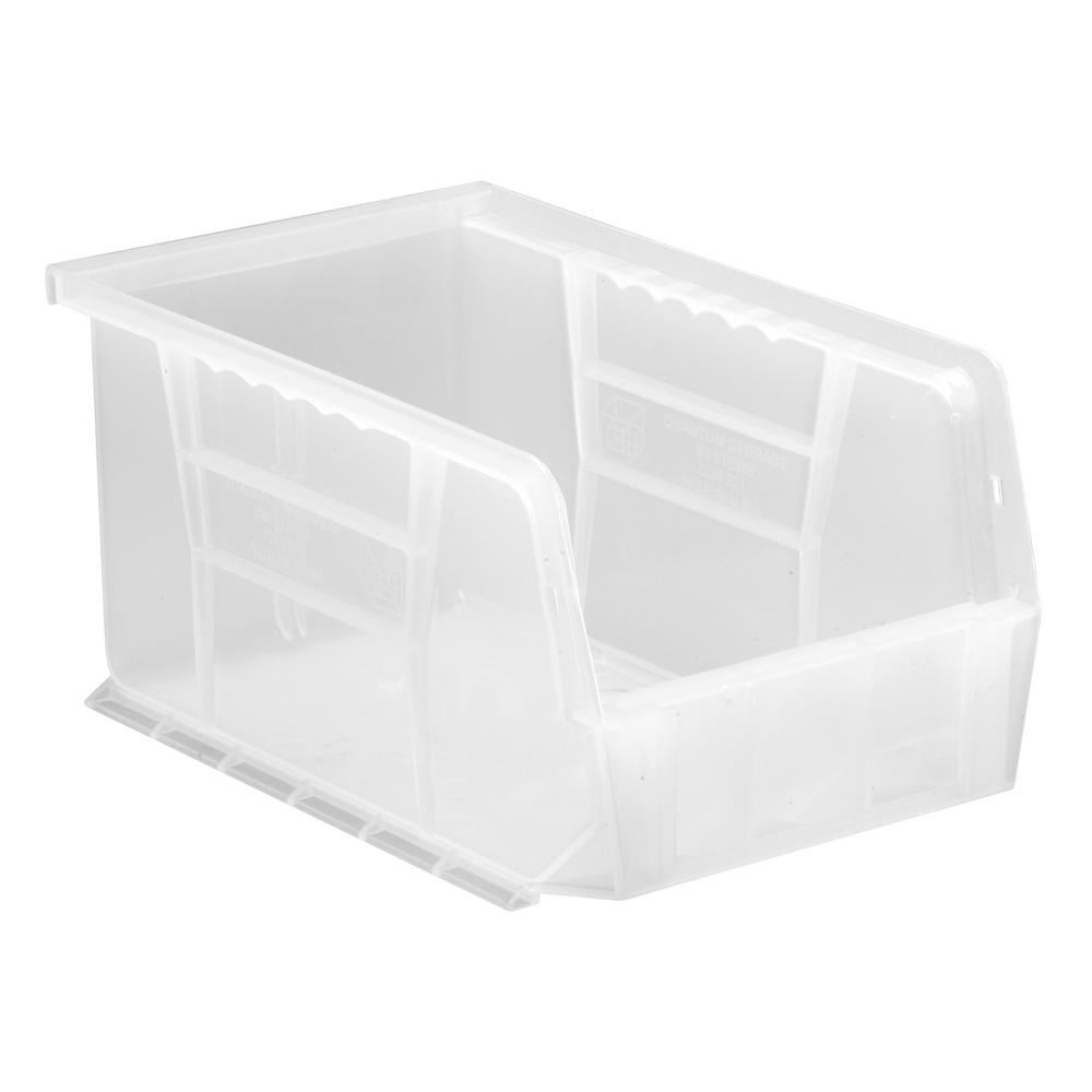 Quantum Storage Systems Ultra Stack And Hang Bin, 6 X 9-1/4 X 5 Clear