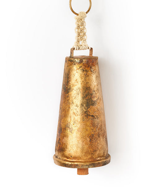 Macrame Large Wind Chime - Rustic Cow Bell - Osadia Concept Store