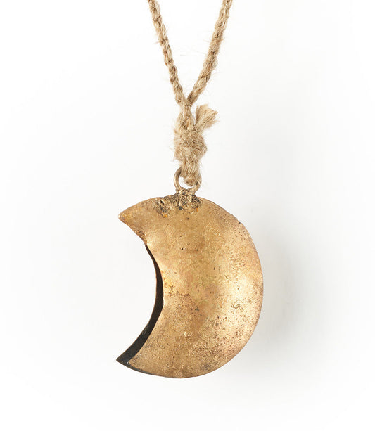 Indukala Crescent Moon Wind Chime - Rustic bell - Osadia Concept Store
