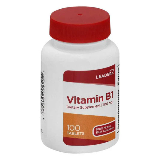 LEADER# VITAMIN B-1 100MG TABLETS 10 0CT 