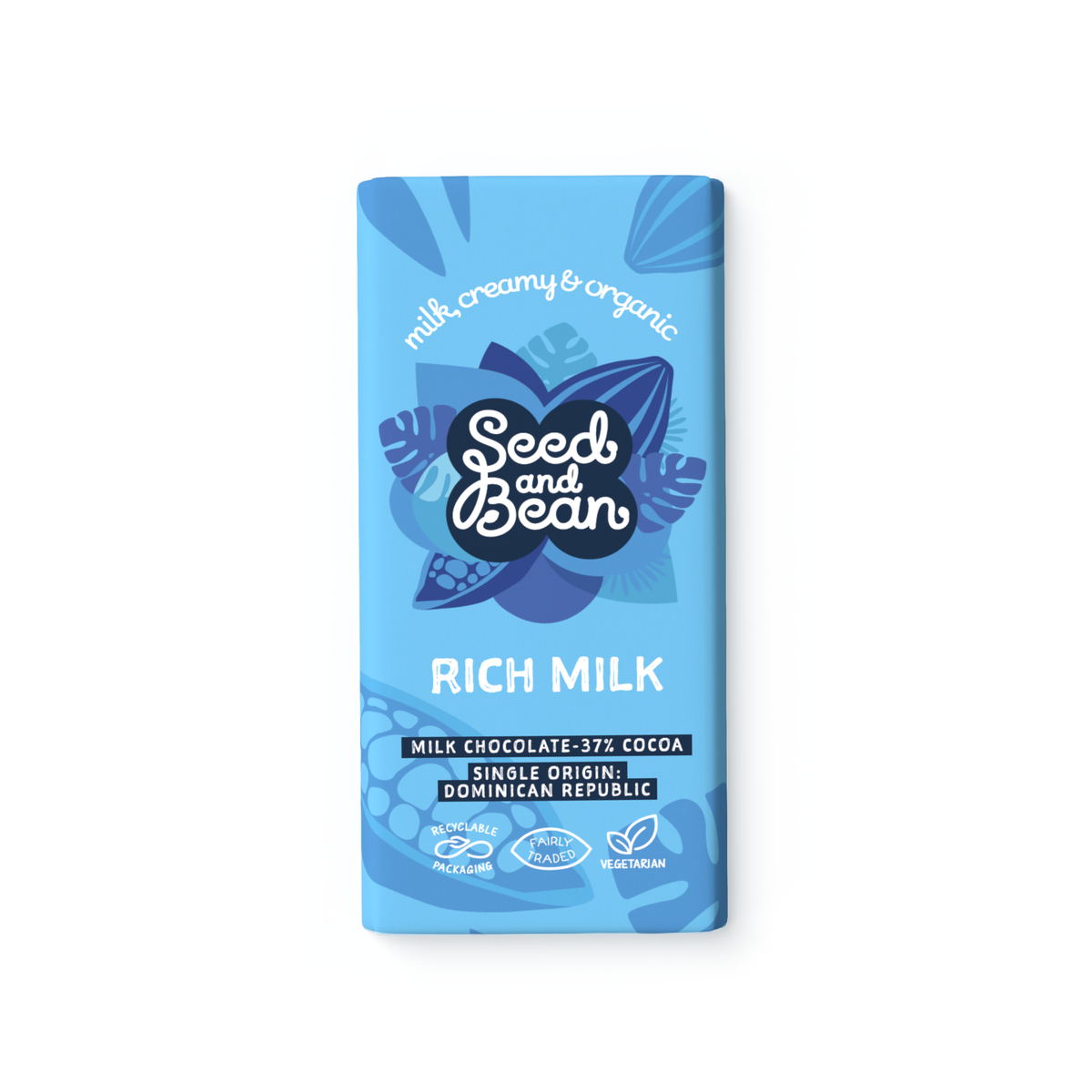 Rich Milk Chocolate Bar - 75g - Organic, 37% Cocoa