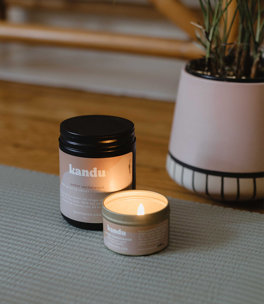 amber sandalwood 3oz candle - Osadia Concept Store