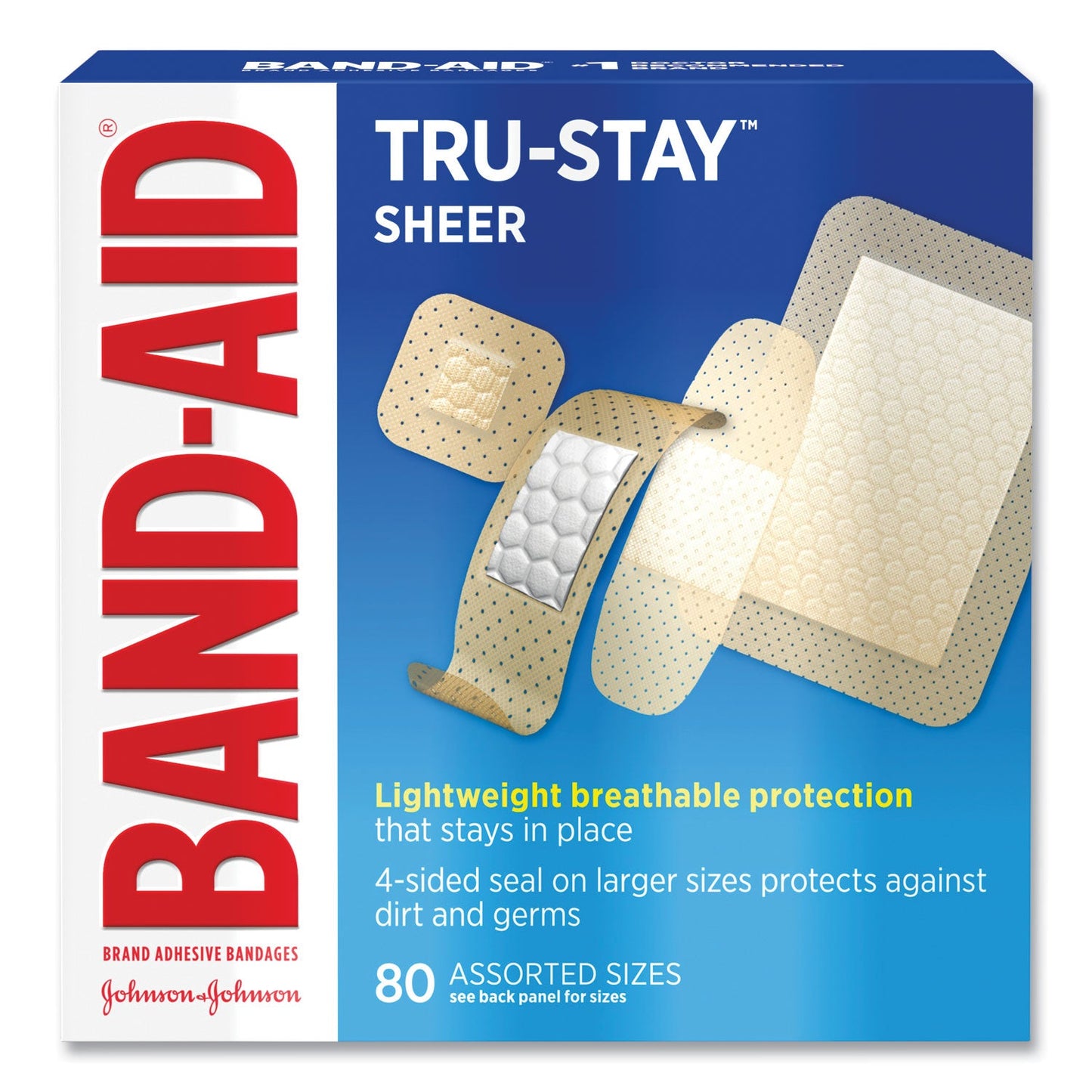 Band-Aid Brand Sheer Strips Adhesive Bandages, Basic Care Assorted Sizes
