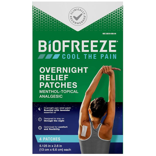 Biofreeze Overnight Joint And Muscle Pain Relief Patches - 4ct