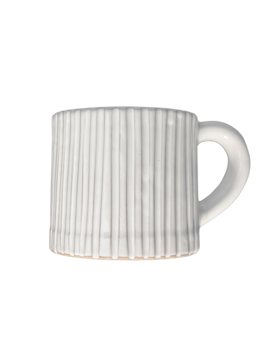 Milk White Lines Mug