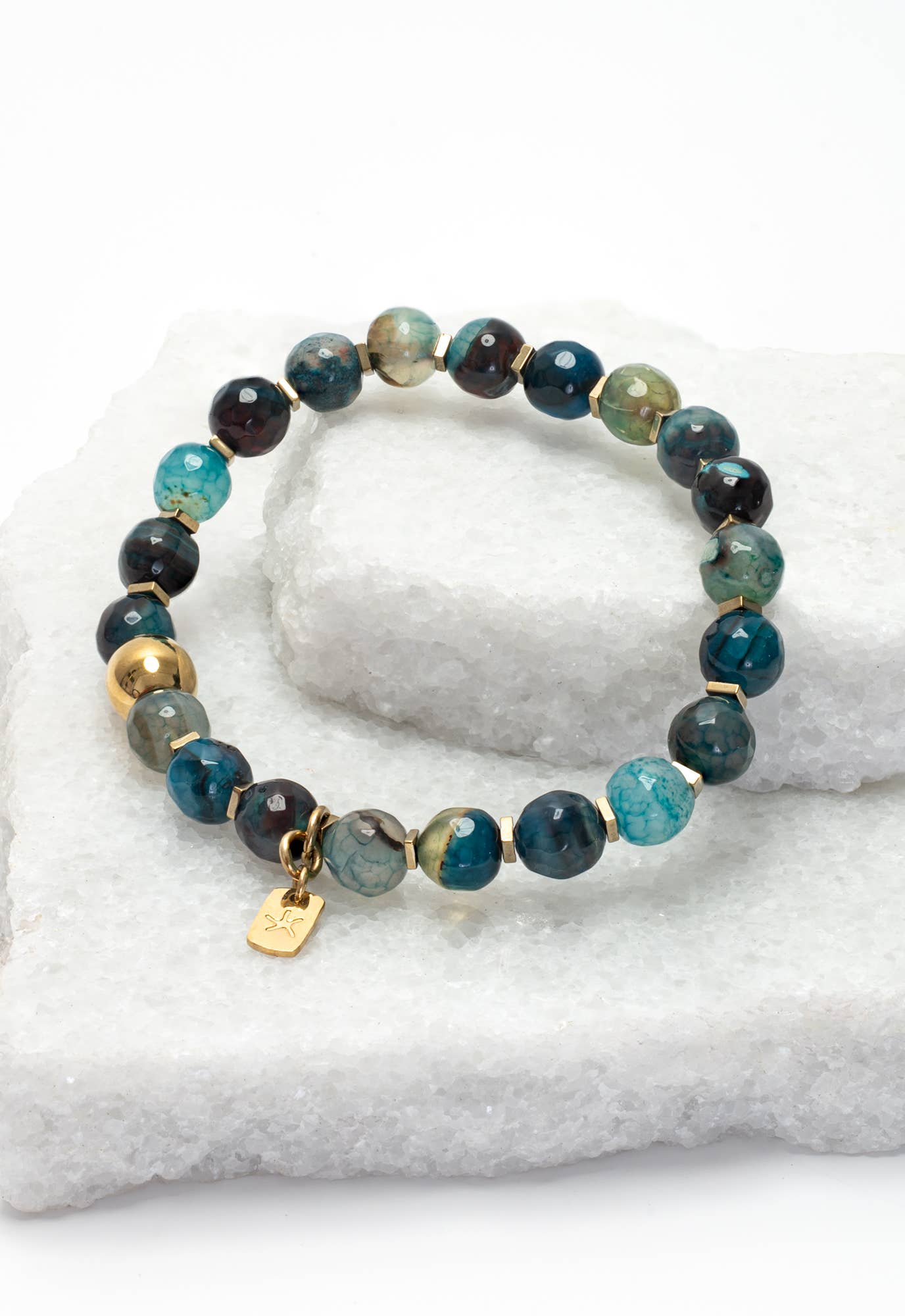 Ewa Beaded Green Agate Bracelet