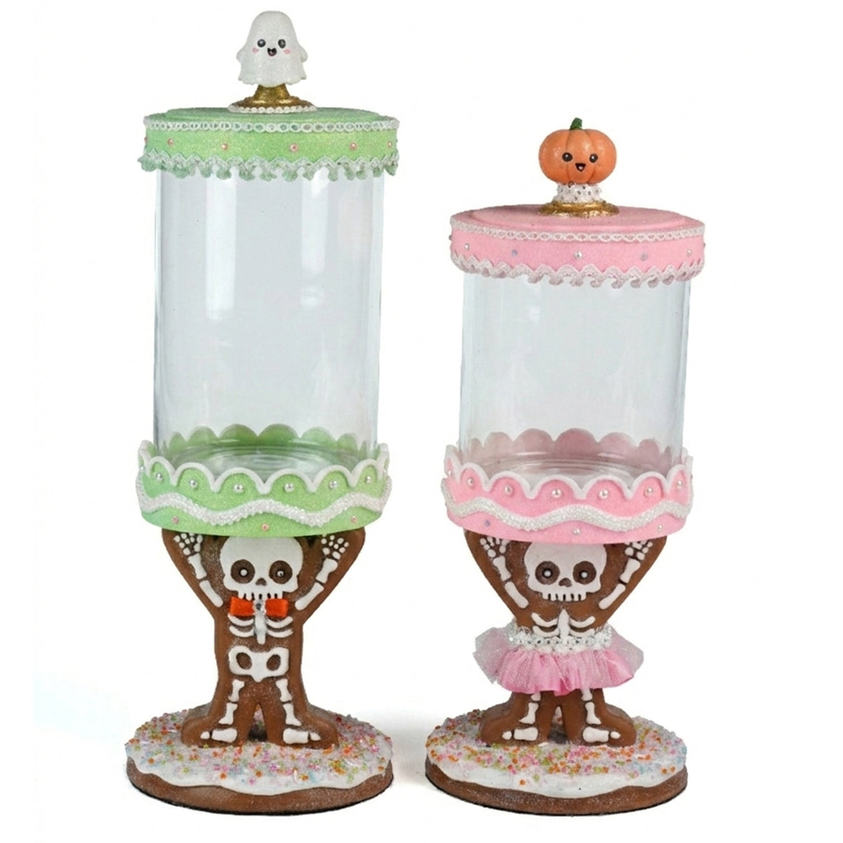 Gingerdead Jack and Jill Candy Canisters Set of 2