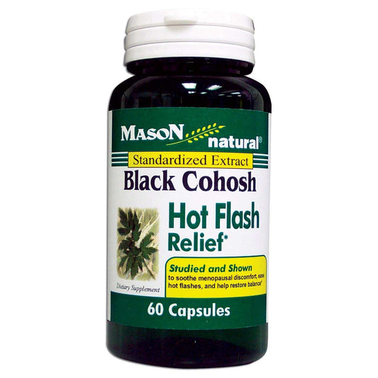 Mason Natural Black Cohosh Hot Flash Relief Standardized Extract Capsules 60