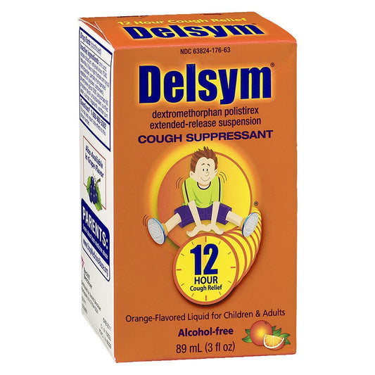 Delsym Children’s Cough 12 Hour Relief Orange Flavored Liquid 3 Fl Oz