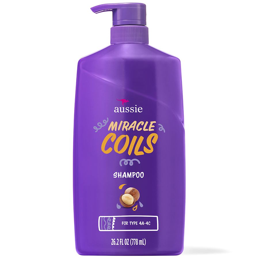 Aussie Miracle Coils With Macadamia Nut Oil Shampoo, 26.2 Fl Oz
