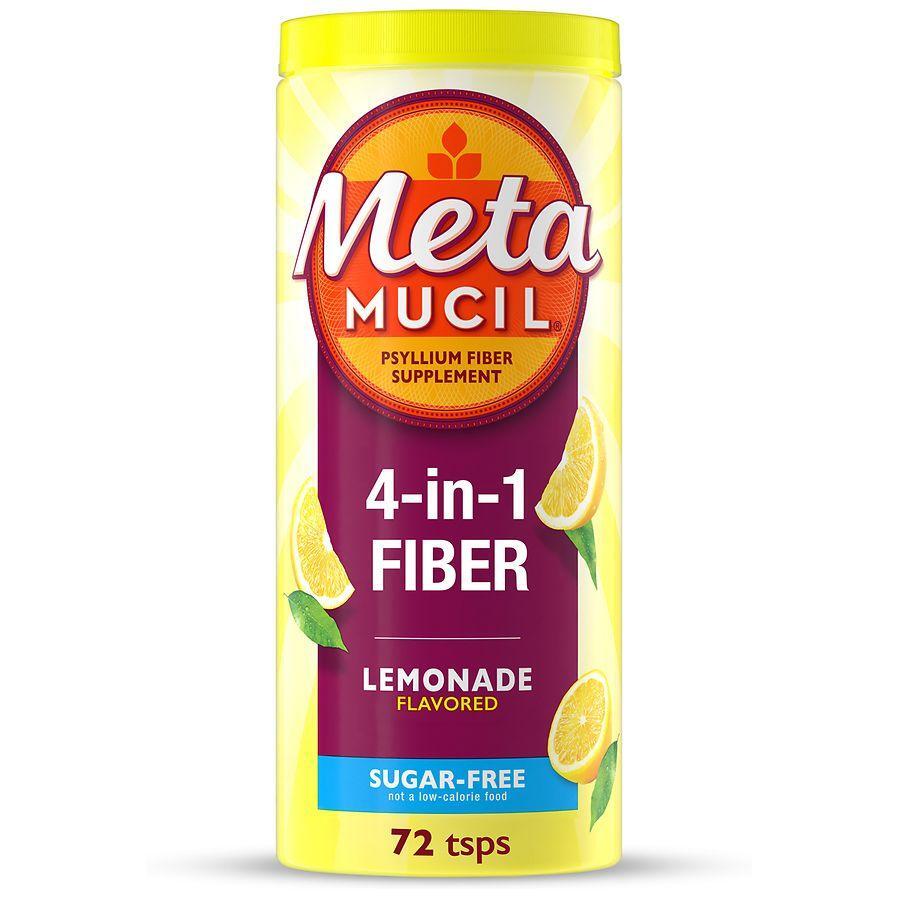 Metamucil Lemonade Flavored 4 In 1 Psyllium Fiber Supplement Powder