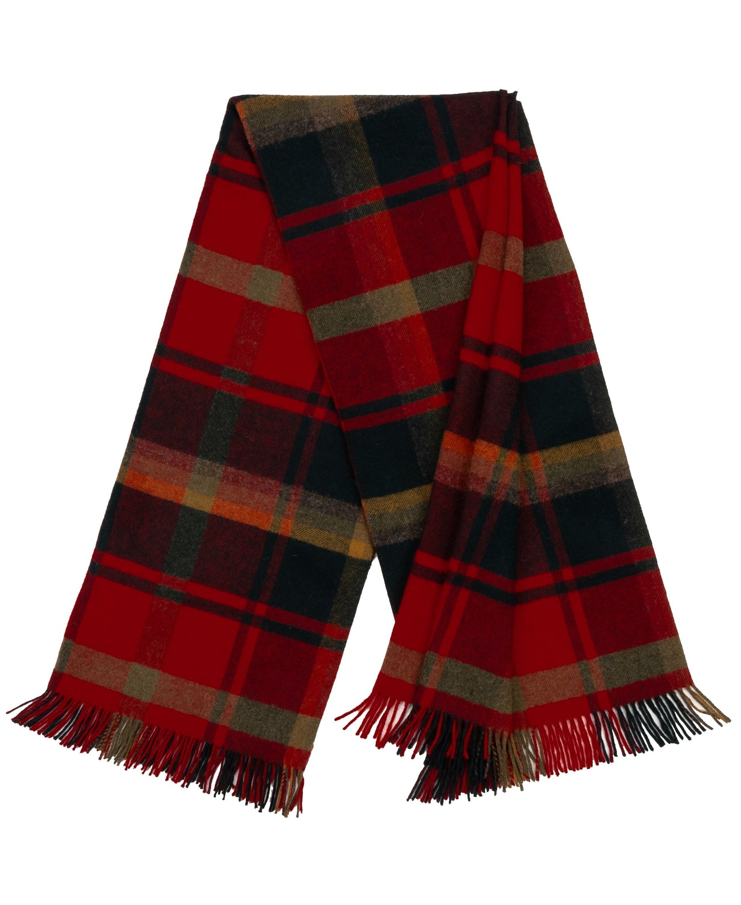 Highland Tweeds Shetland Lambswool Throw (Red Maple)