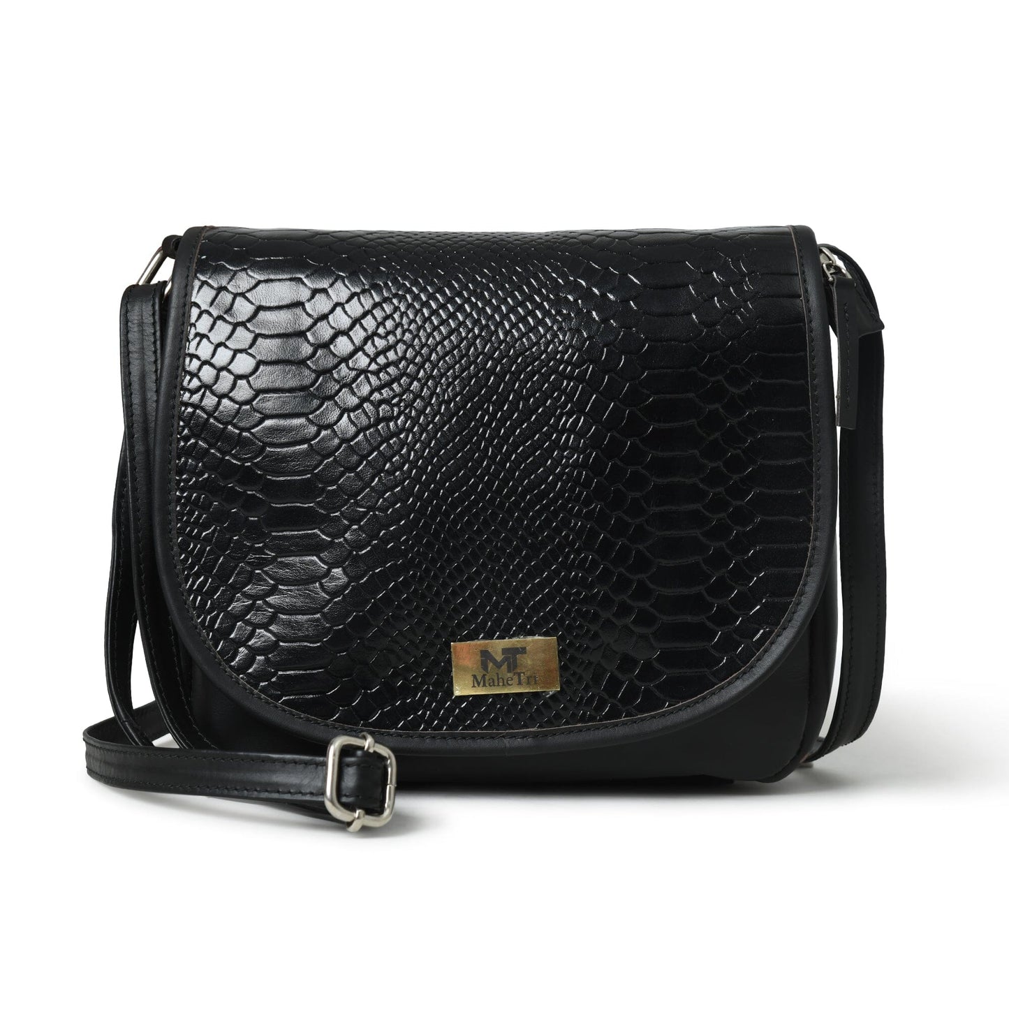 The Croco Satchel- Black - Osadia Concept Store