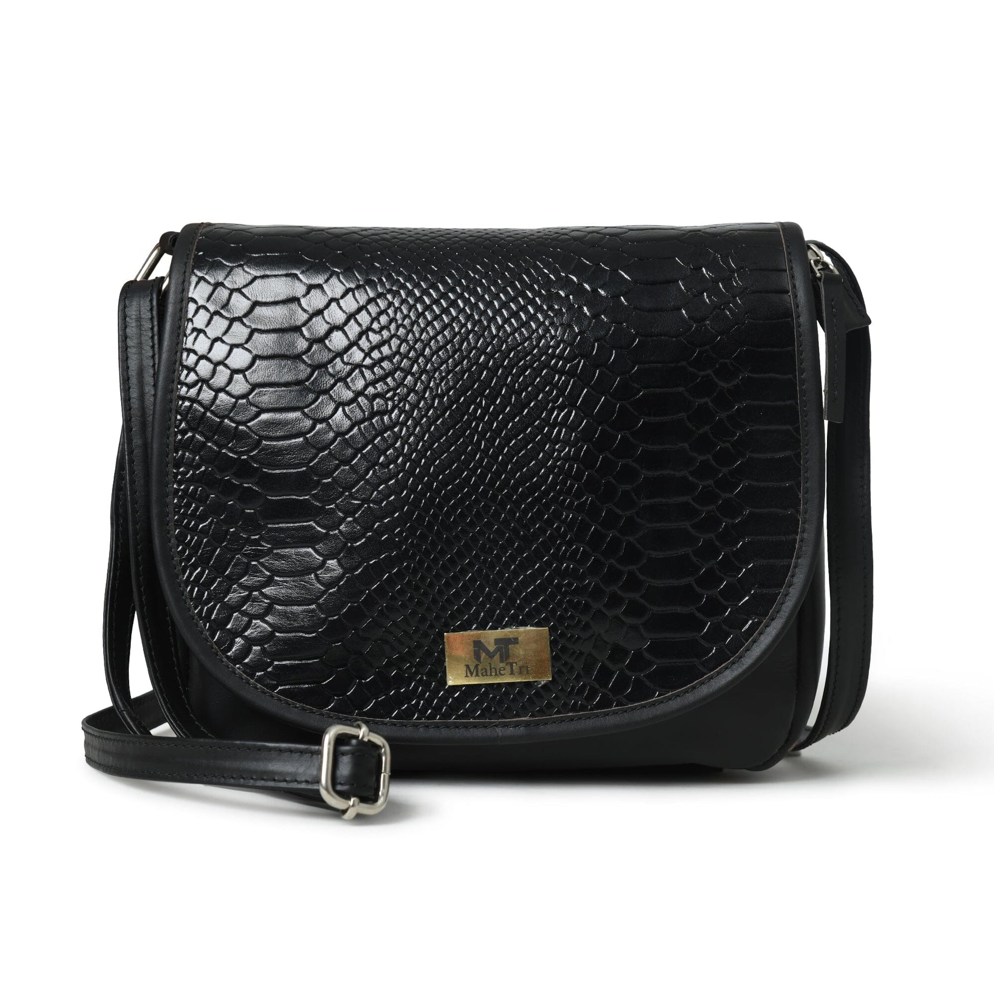 The Croco Satchel- Black - Osadia Concept Store