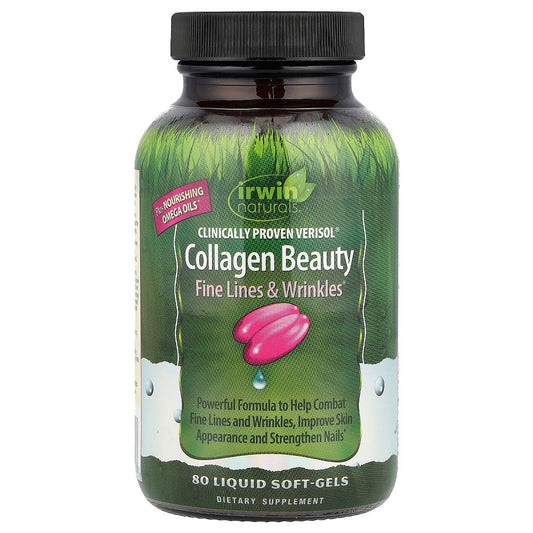 Irwin Naturals Clinically Proven Verisol Collagen Beauty, 80 Liquid Soft-Gels