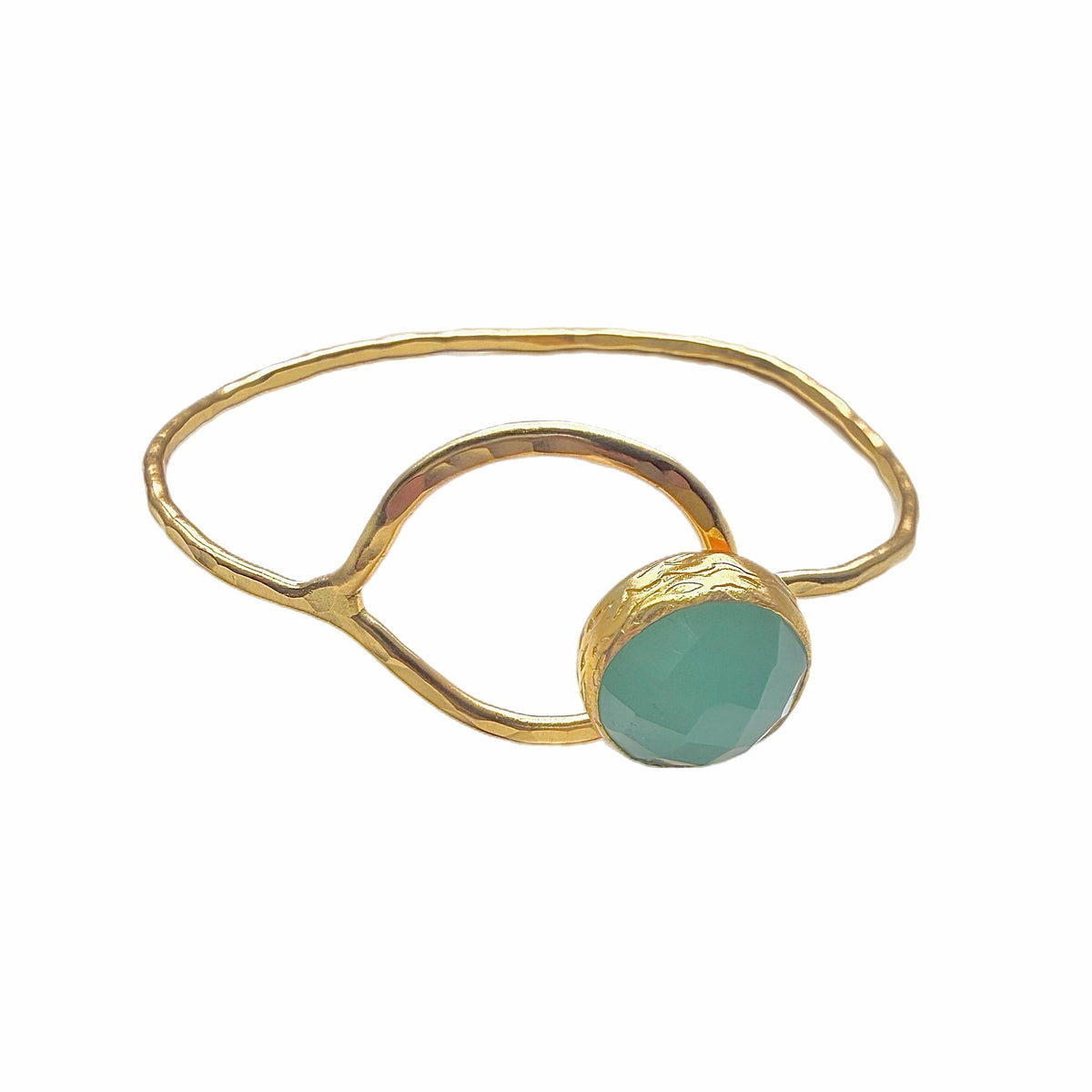 Aqua Chalcedony Loop Bracelet