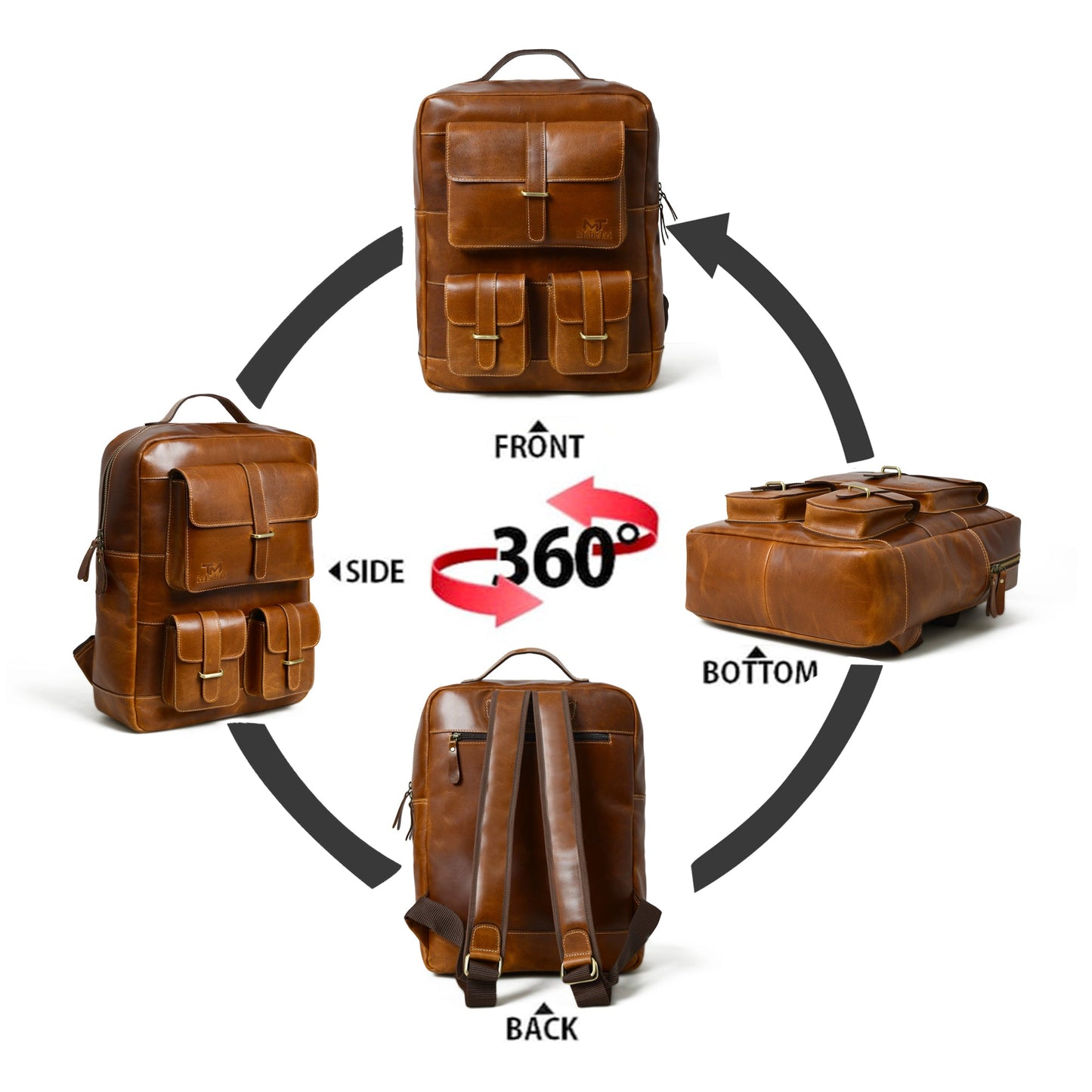 Tan Portland Laptop Backpack