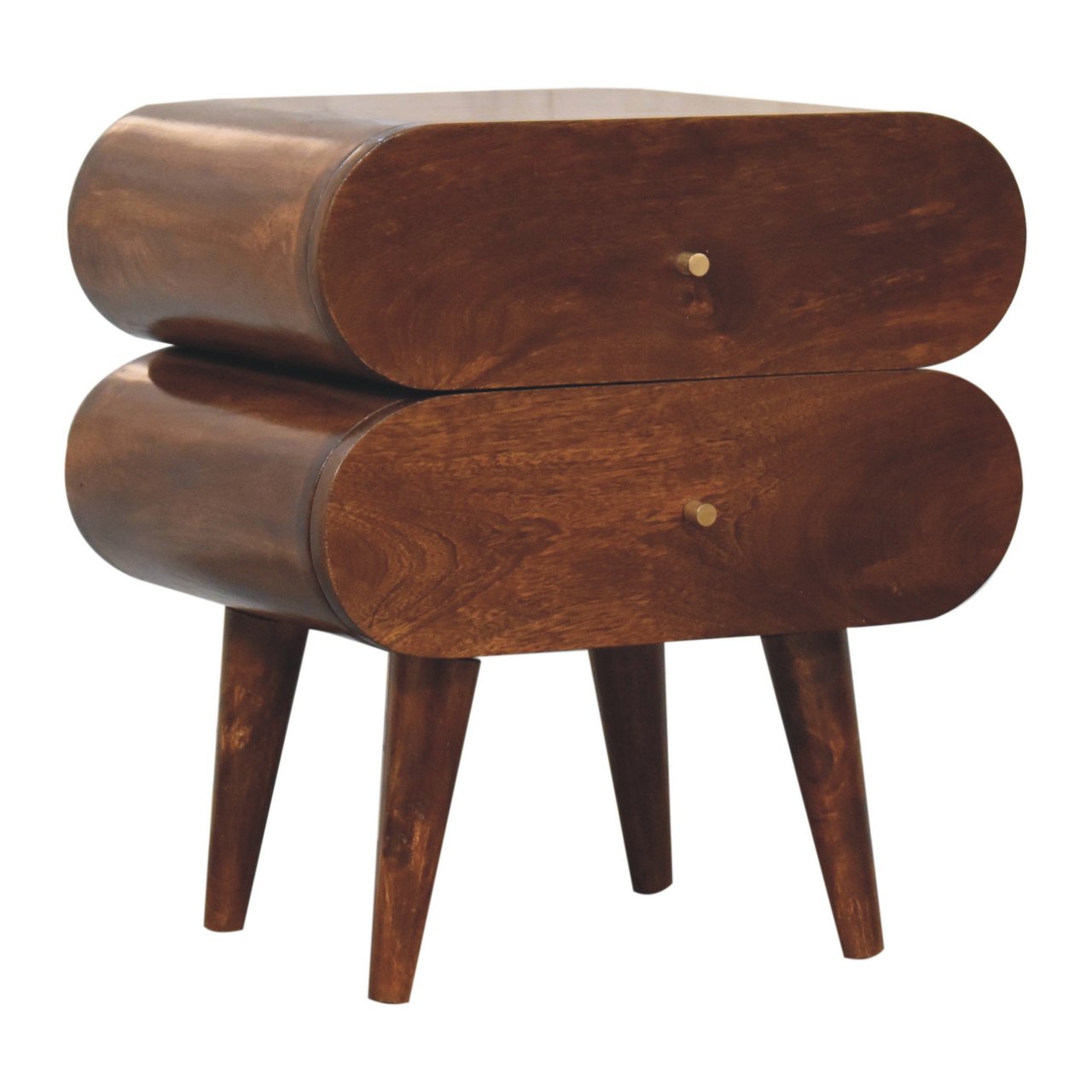 Solid Wood Bubble Chestnut Nightstand