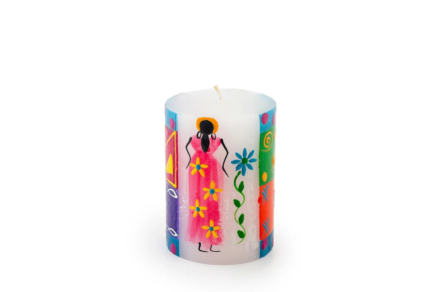 African Ladies Painted Candles