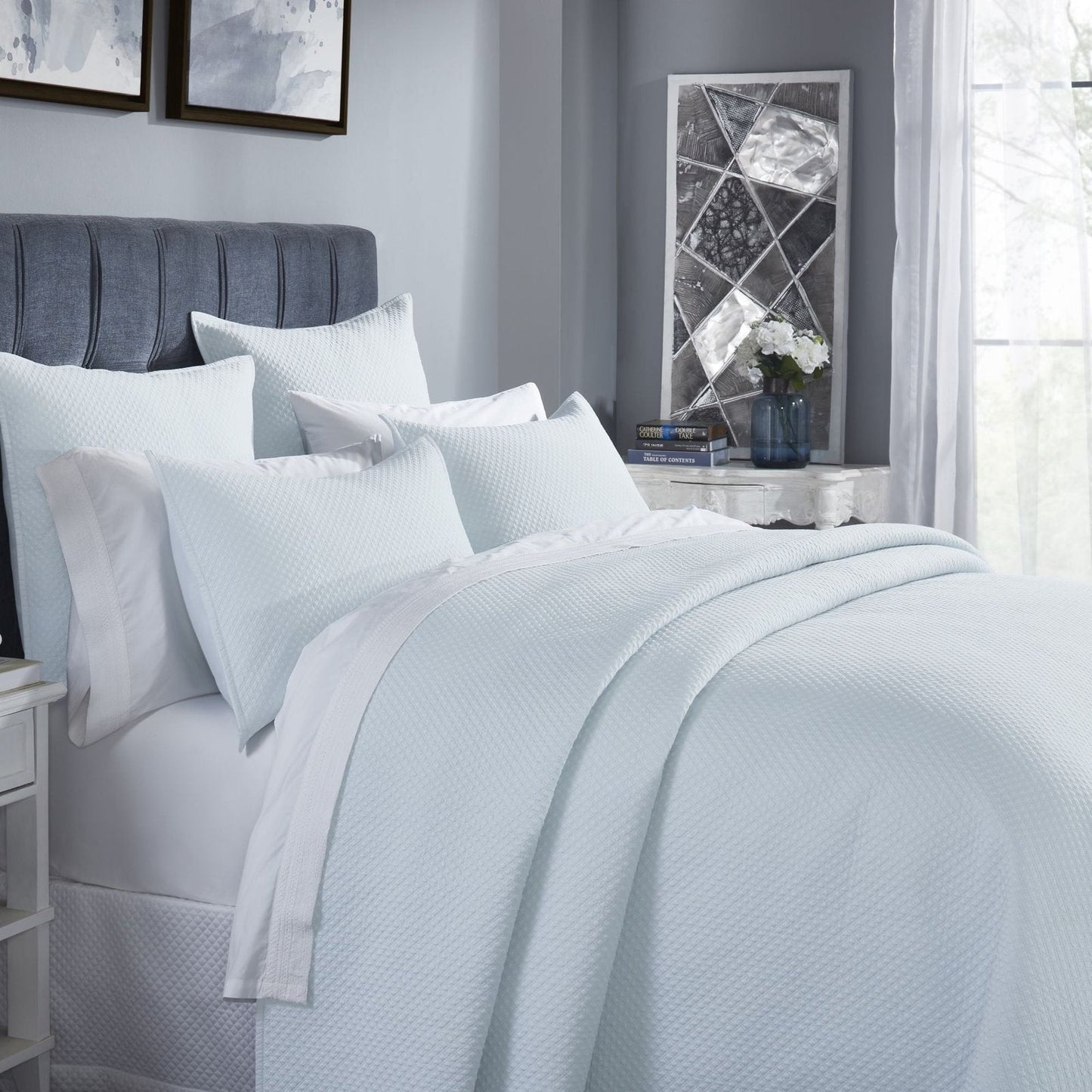 Velentina Diamond Quilted Sateen Coverlet