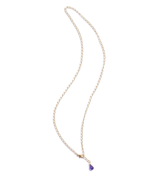 Indali Amethyst Gemstone Drop Necklace - Purple, Semi Precious - Osadia Concept Store