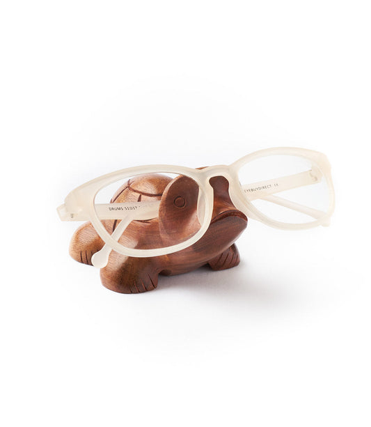 Turtle Eyeglasses Holder/Stand - Hand Carved Indian Rosewood - Osadia Concept Store