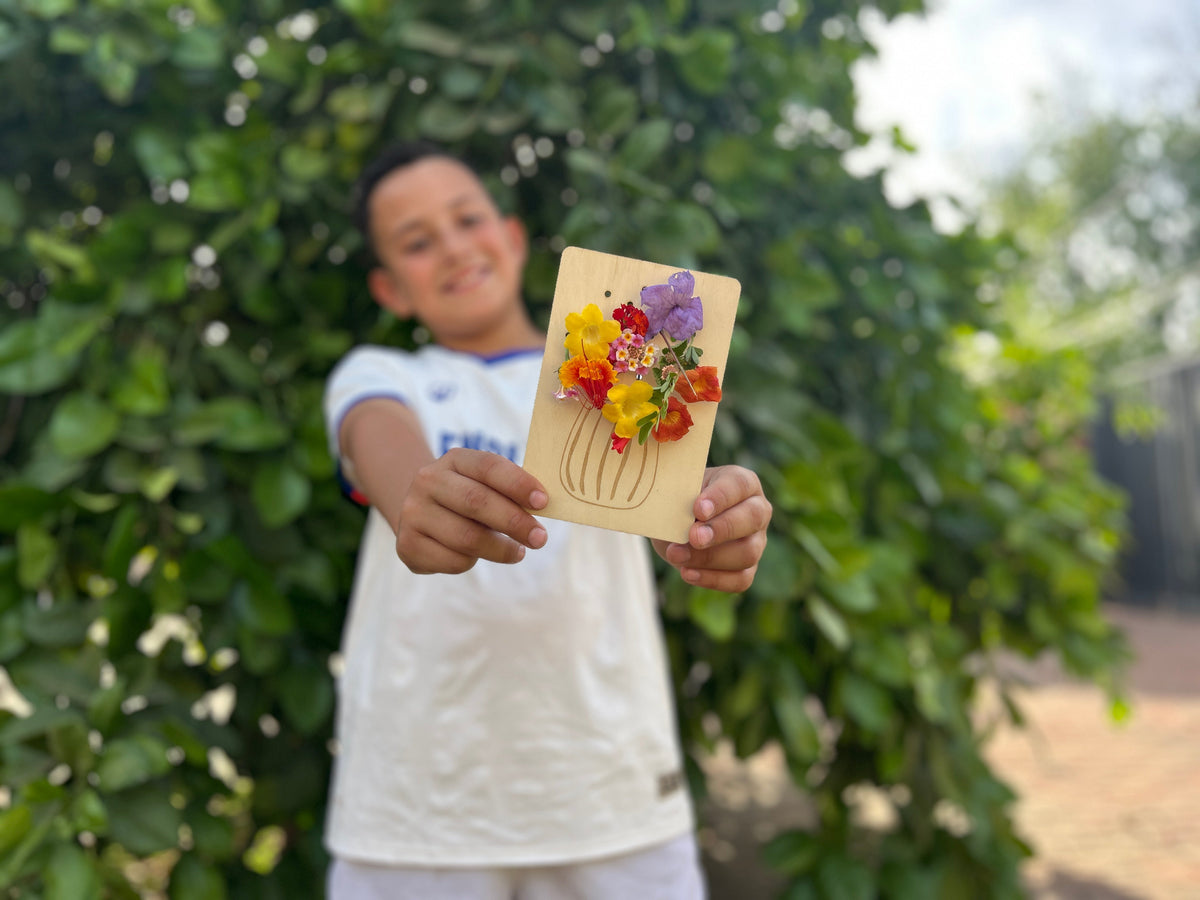 Two boards, one walk. Pick wildflowers and build bouquets side by side