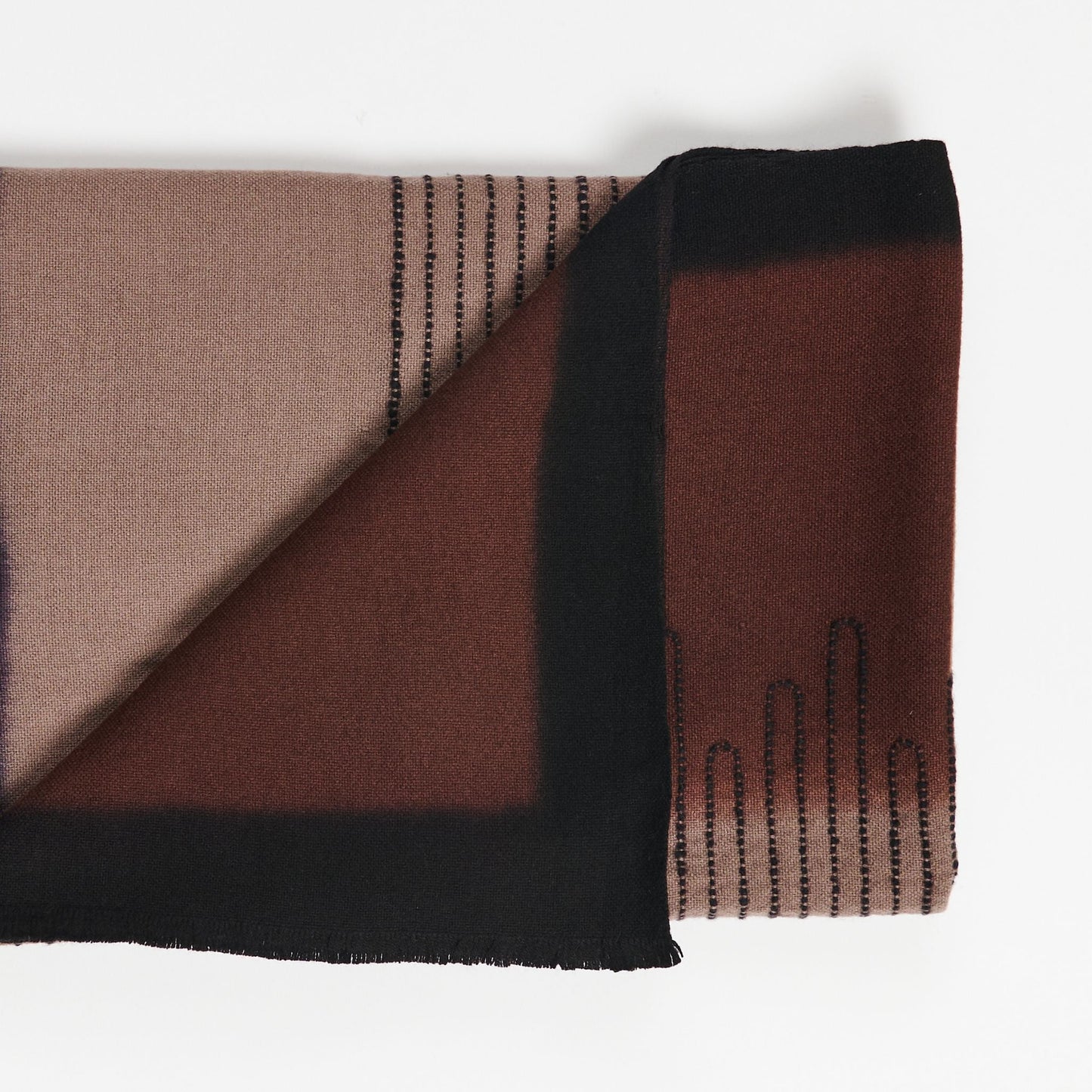 Handwoven Mink Brown Myrtle Drift Merino Throw