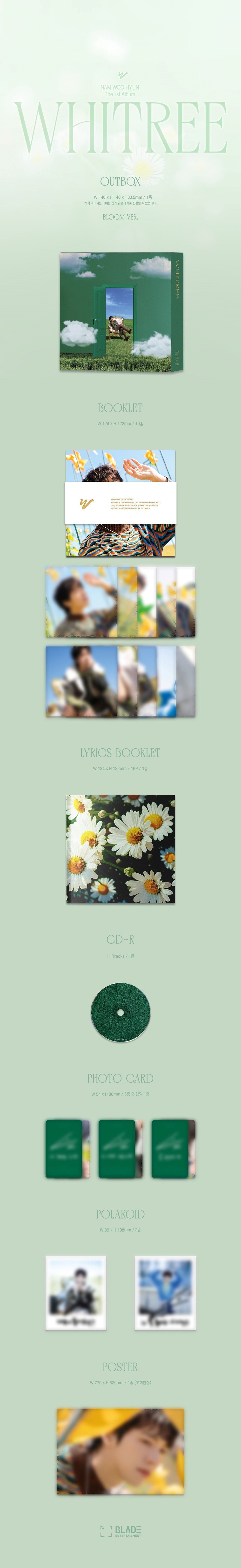 Nam Woohyun 1st Full Album - Whitree (Bloom Ver.)