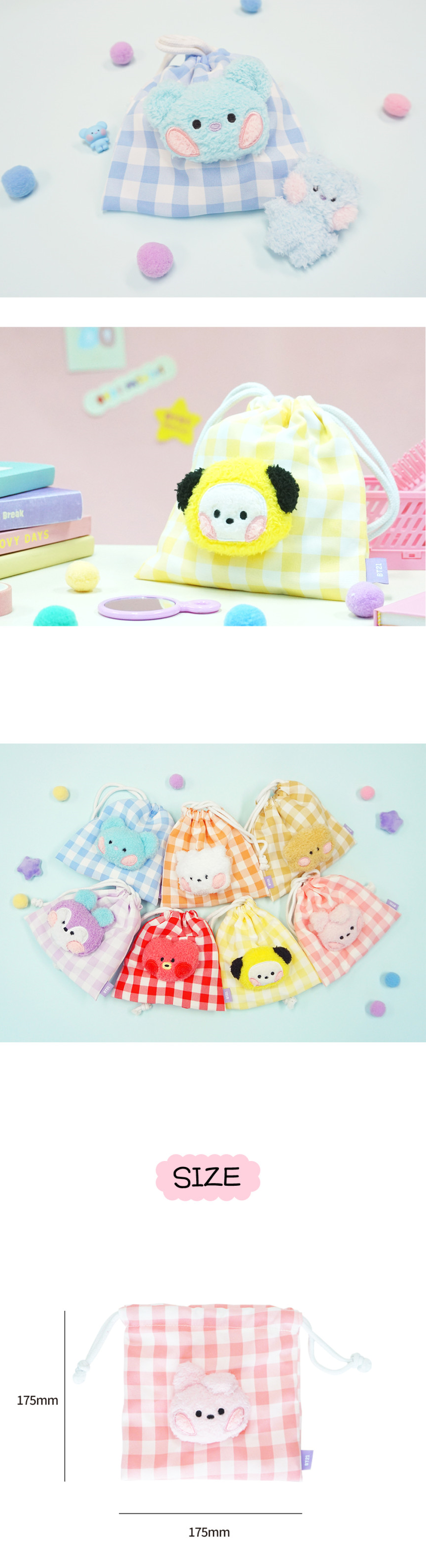 BT21 Minini Face Pouch