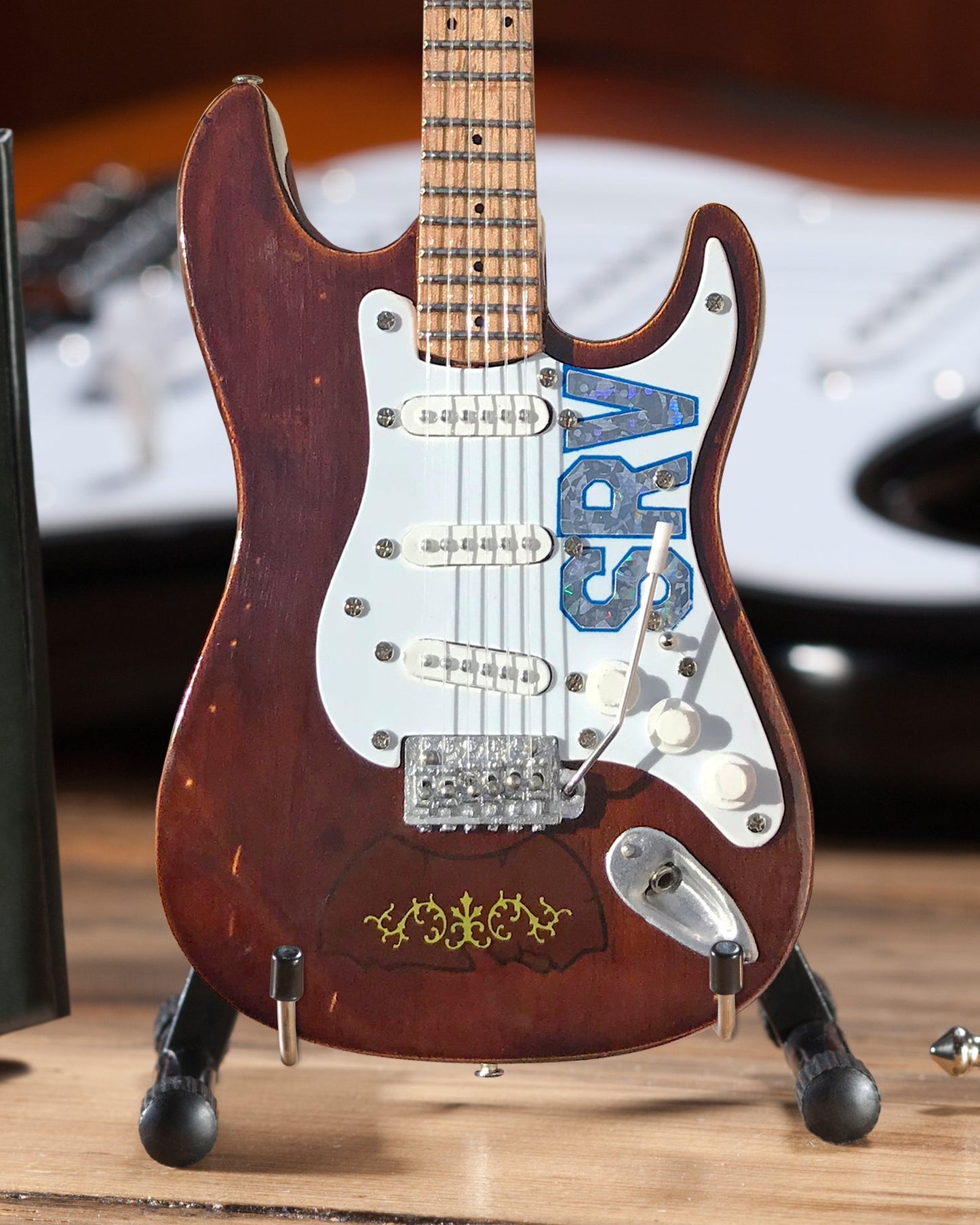 Stevie Ray Vaughan SRV Set of 3 Mini Guitar Replica Collectibles - Officially Licensed Fender