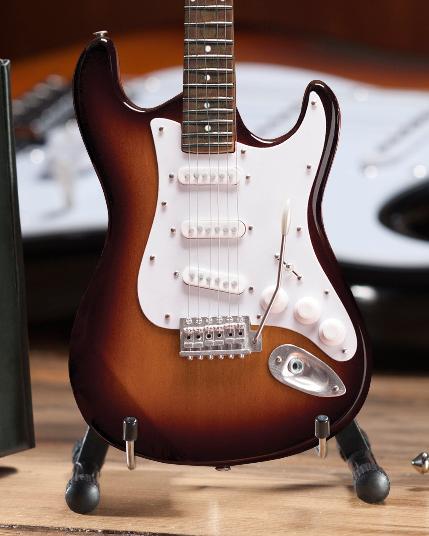 Sunburst Fender™ Strat™ Classic Miniature Guitar Replica - Officially Licensed