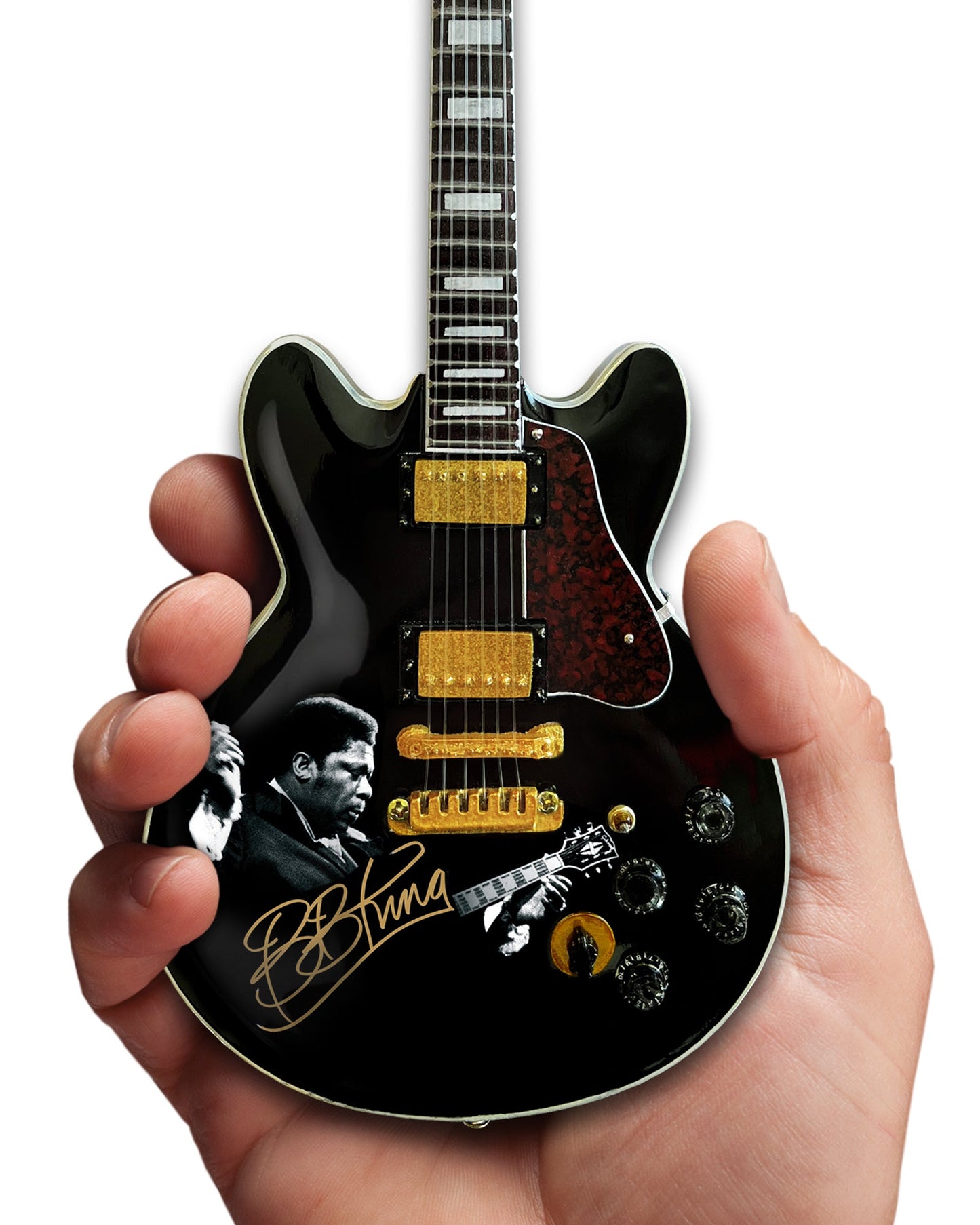 BB KING TRIBUTE Gibson ES-355 Lucille Ebony Miniature Guitar Model - Osadia Concept Store