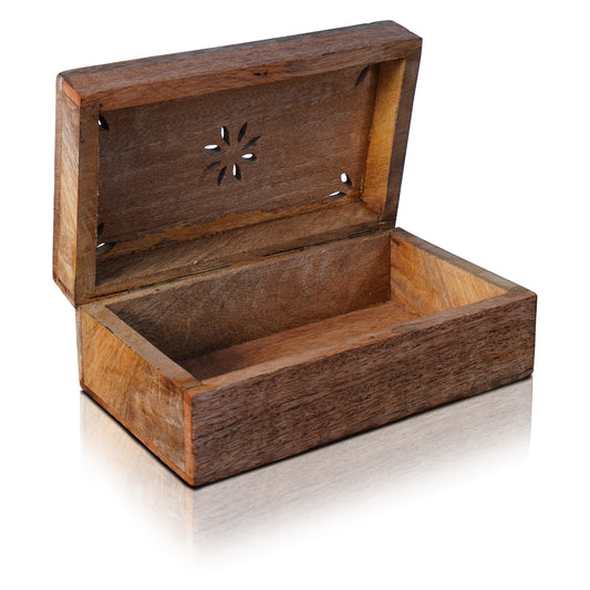 Serena Wooden Handmade Box in Light Burnt (Medium)