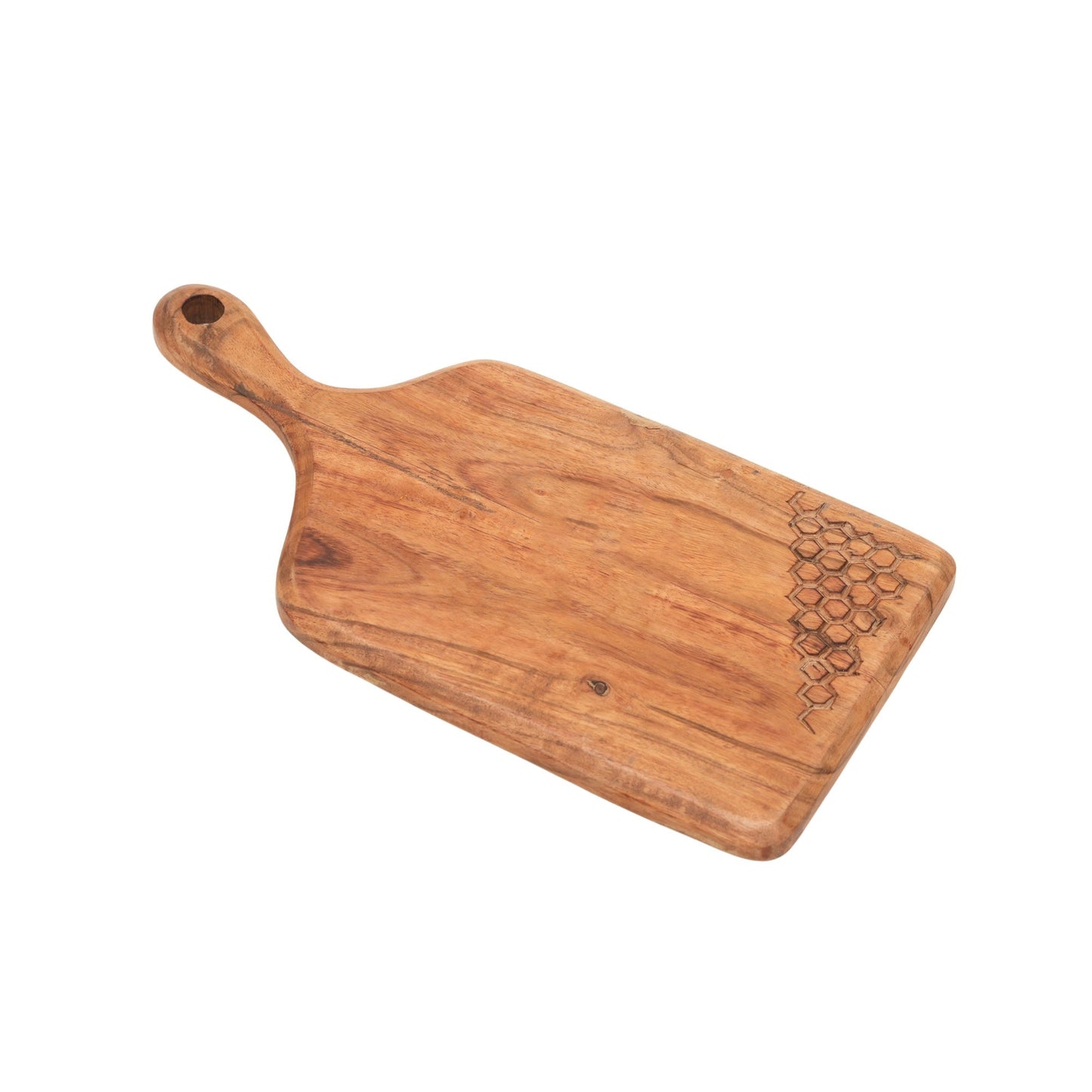 Acacia Wood Handcrafted Chopping Board with Handle, 6.75x14"