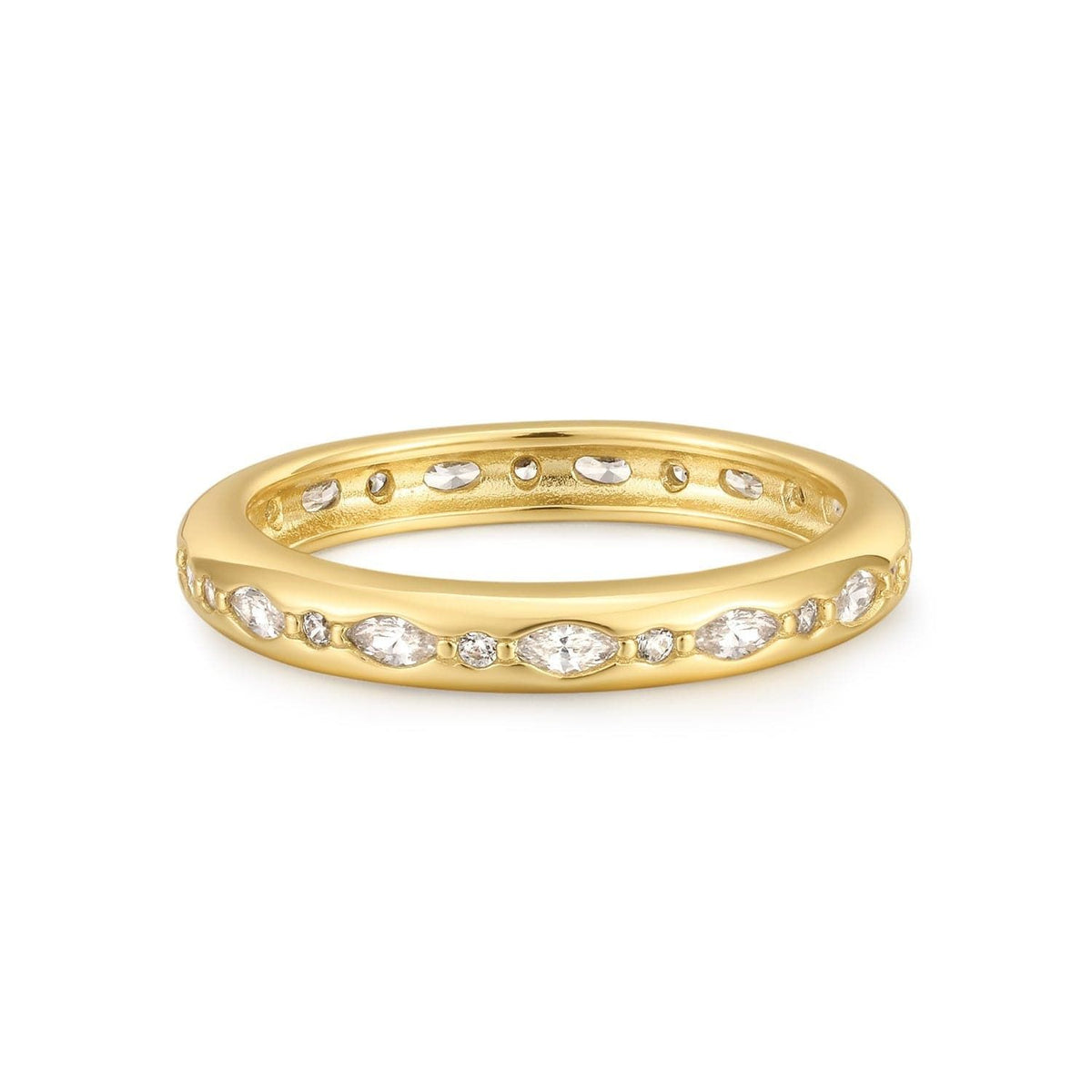 Multi Shaped CZ Channel Ring