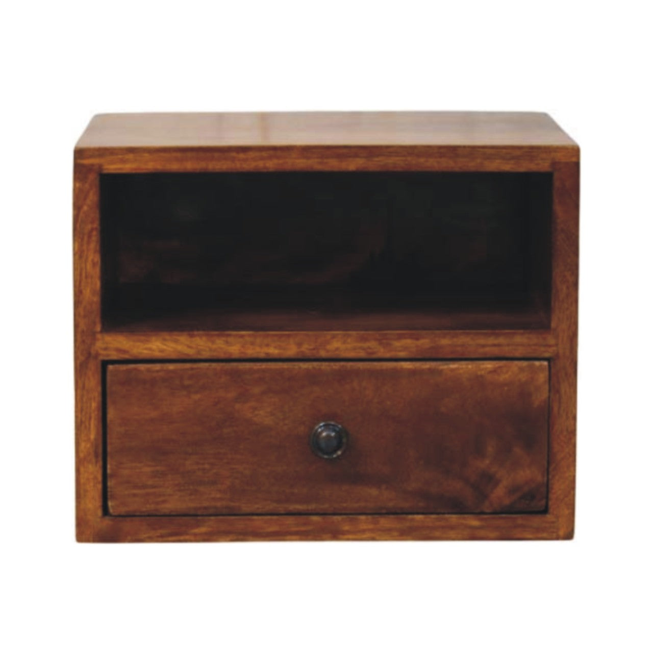 Solis 1-Drawer Chestnut Wall-Mounted Nightstand